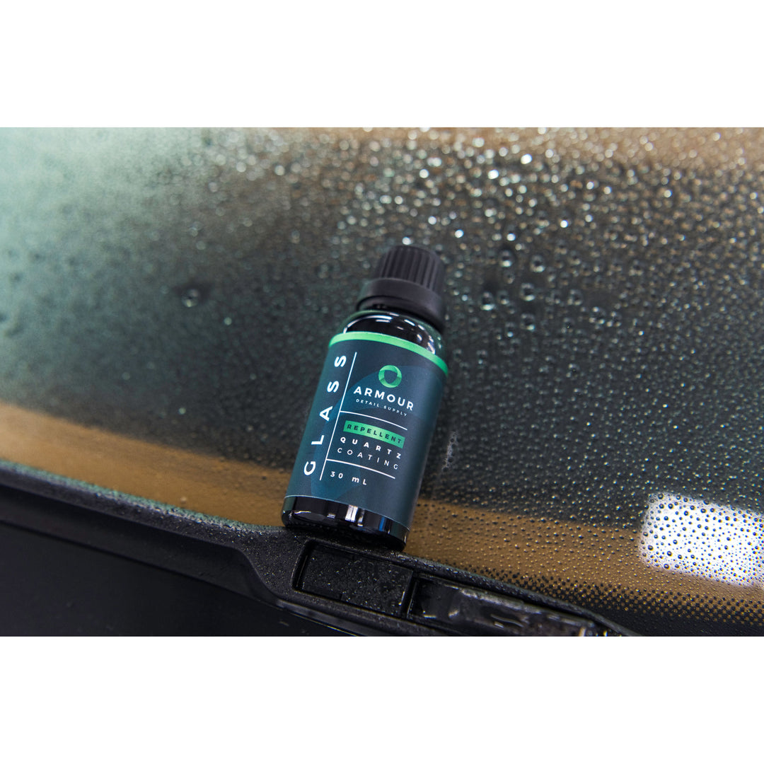 Armour Glass Coating product photo during a vehicle detail.