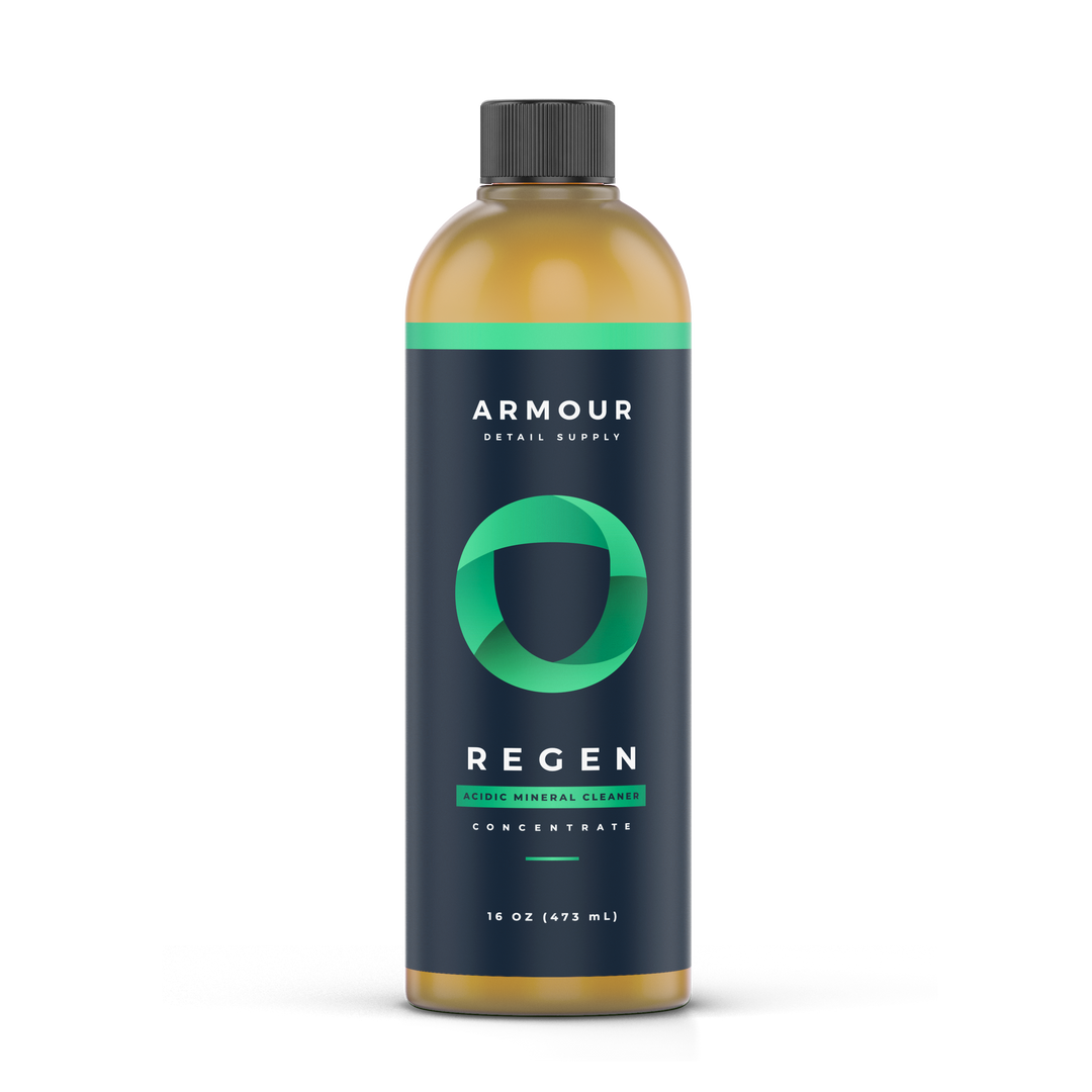 Armour REGEN acidic mineral cleaner concentrate — 16 oz bottle, front label