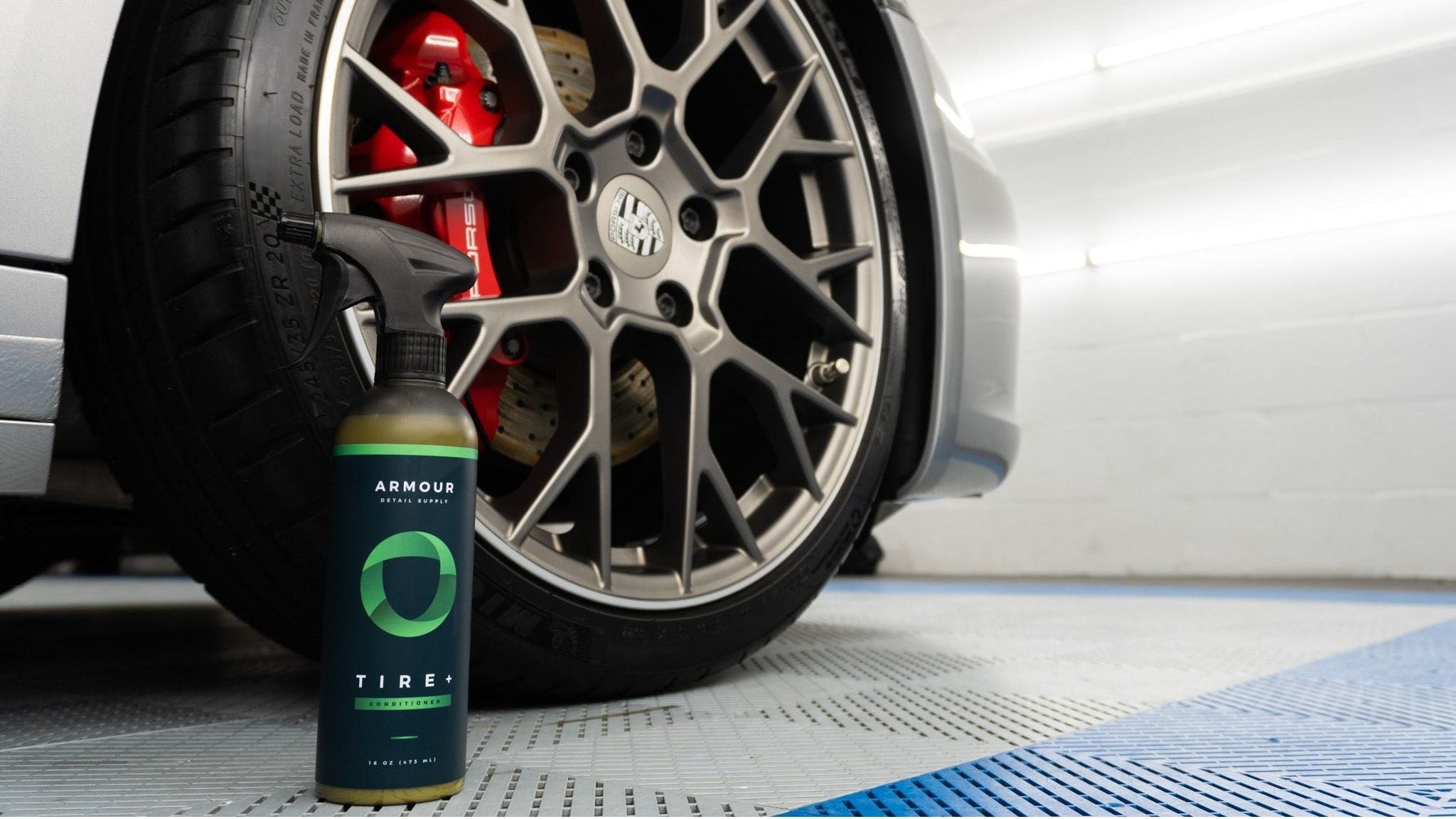 Armour Tire+ — shown in use during a vehicle detail